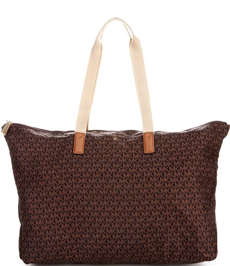 michael kors jet set travel large logo tote|Michael Kors packable tote.